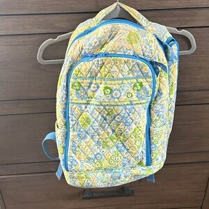 Vera Bradley Green and Blue Floral Backpack
